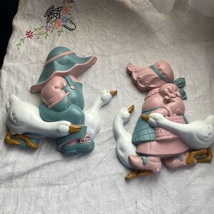 1988 Burwood Prod Co. holland Geese and couple wall hangings